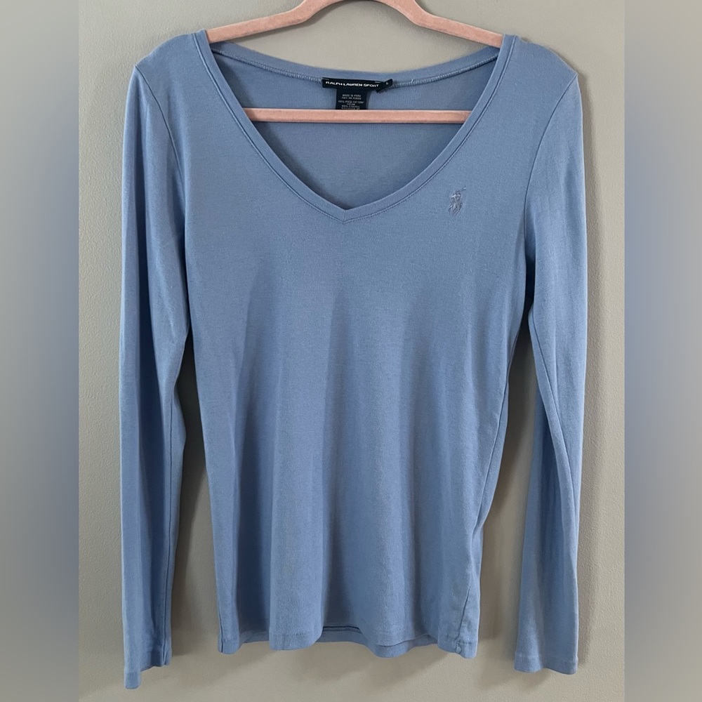 Ralph Lauren Sport Light Blue Long Sleeve Tee